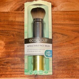 BRAND NEW ecotools Metallic Green Retractable FACE Brush Soft for sensitive skin